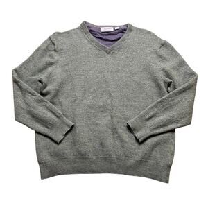 Calvin Klein Men’s XXL V Neck Wool Blend Sweater Green Outddors casual outdoors